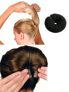 DIY Hair Bun Maker Tool, 17cm Foam Round Net Hair Circle, Ballet Style Hair Accessory, Ponytail Holder, Easy Hairstyle Making Kit, Suitable for Multiple Hairstyles