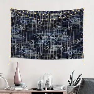 1pc Colored Print Linen Tapestry - Rain-Themed Home Decor, Teen Room Wall Hanging, Photo Mat & Birthday Gift Background Cloth, 40in-60in