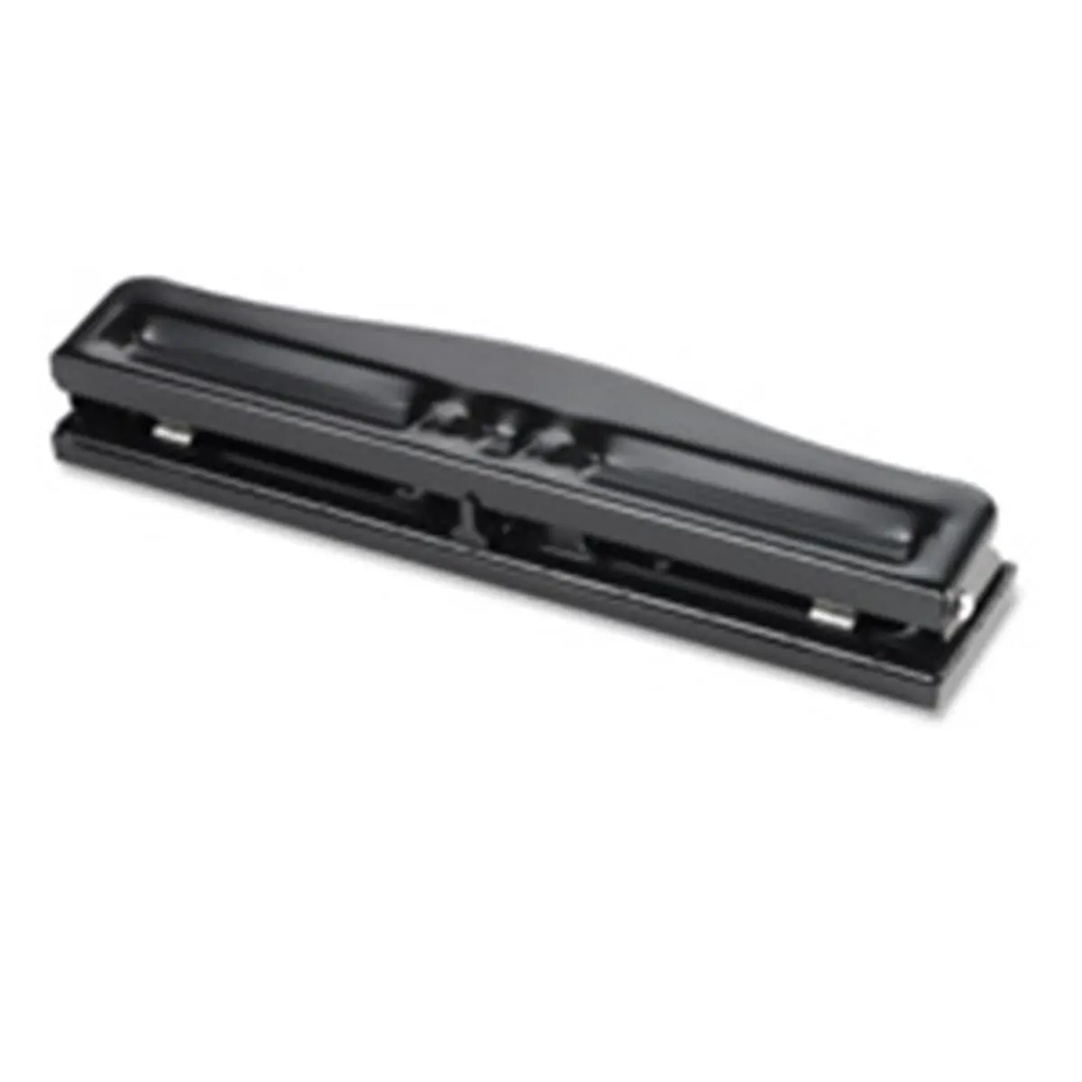 212 MAIN Metal 3-Hole Puncher, Office Stationery Supplies, Adjustable Punch Heads, 0.28in Hole Size, 8-10 Sheet Capacity, Neutral Zone Design, Black