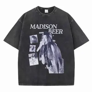 Madison Beer The Locket Tour 2026 Vintage Washed Graphic Tee, Men’s & Women’s Oversized Casual T-Shirt, Pop Music Concert Top, Soft Comfortable Cotton, Trendy Streetwear, Everyday Fan Fashion PK4