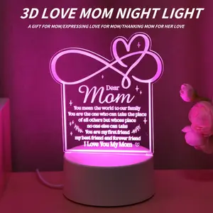 Unique 3D Symphony Night Light Gift for Mom, USB Powered Tabletop Lamp, Perfect Mother's Day & Birthday Present, Personalized Gift Idea