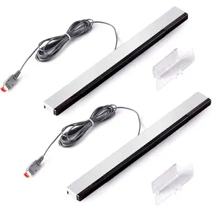 2 count Replacement Motion Sensor Bars for Wii & WiiU  Console, Wired  IR Ray Sensors (Pack of 2)