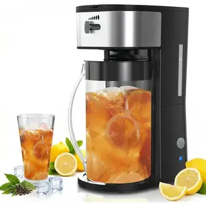 3-in-1 Coffee and Tea Brewing Machine with 2.5 Quart Pitcher, Iced Tea Maker & Iced Coffee Maker with Strength Selector, Perfect for Tea, Coffee, Lattes and Lemonade