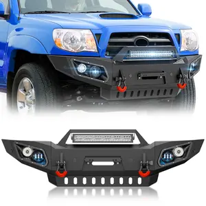 【EYOUHZ】Off Road Front Bumpers Compatible with 2005-2015 Toyota Tacoma 2nd Gen w/Skid Plate