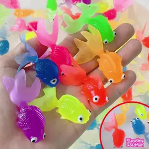 10-Pack Floating Mini Goldfish Toys | Vibrant Swimming Pool Fish for Water Play | Indoor & Outdoor Beach Pool Games & Summer Party Fun Favor, Pool Floaters, Easter Basket Ideas