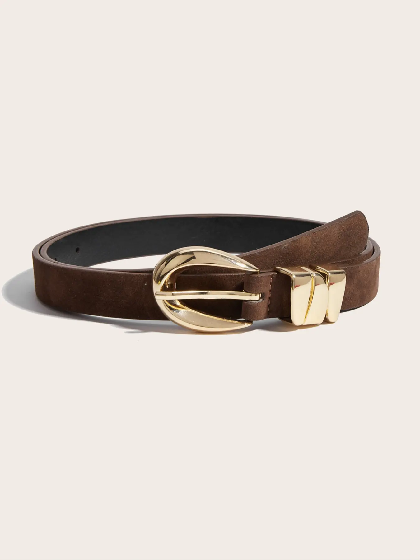 Vintage Coffee Color Women's Belt, Elegant Gold Buckle, Plain Velvet  Waistband, Casual Trendy Waistband, Perfect for Dresses, Jeans, Sweaters,  Coats, Dress Belts, Casual Style Belts - TikTok Shop