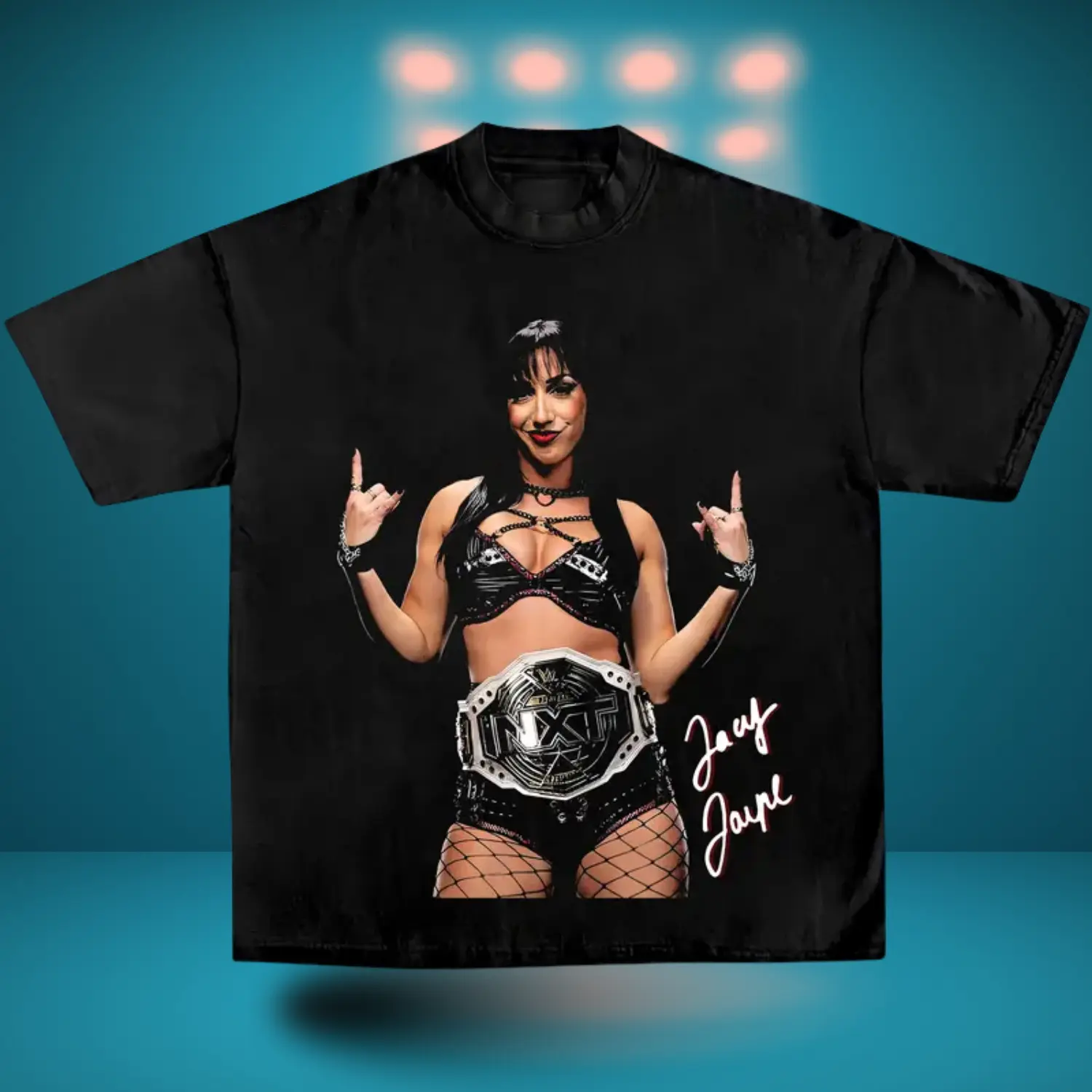 JACY JAYNE "ROCK ON" NXT CHAMPION UNISEX T-SHIRT, Jacy Jayne t-shirt, WWE NXT Superstar Apparel, Pro Wrestling Fan Merch, Iconic Pose Graphic Tee, Gift for Her Gift for Him, Streetwear Fashion