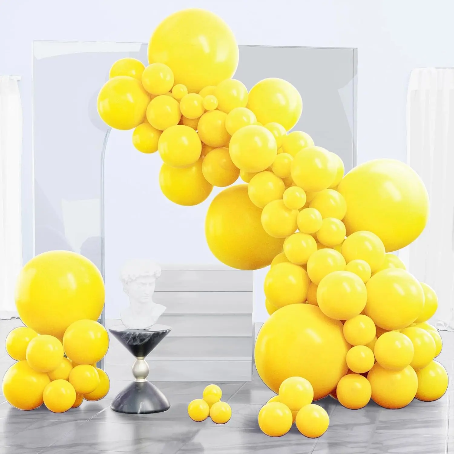 140-Piece Yellow Balloon Arch Kit in Multiple Sizes for Easter, Baby Showers & Themed Parties