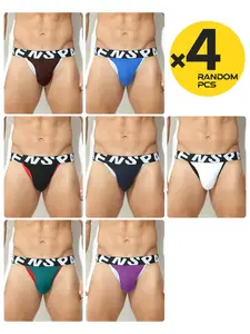 2, 3, 4pcs of random color boys' double-layered pants with triangular underwear, large-sized youth sports letter trend , comfortable and breathable double-layer pants, no need to separate the crotch, lift the buttocks. Boys' fashionable youth boxer shorts