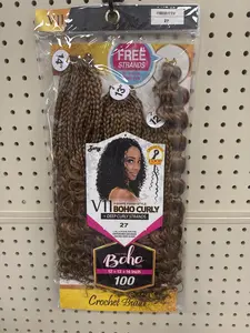 ZURY V11 BOHO CURLY CROCHET BRAIDS 12+15+14 Inch Synthetic Fiber Braiding Hair Extensions Heat Resistant & Lightweight for Everyday Wear