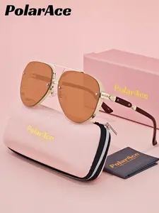 1 Pair Polarace Unisex Frog Frame Full-Rim Sunglasses, Meticulous Craftsmanship,Reflecting Taste, UV400