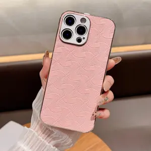 Leather Texture Case For OPPO A6X A6s A6 PRO A5 A5X Reno 15 Max 15F 14 14F 11 12 13 Pro 11F 12F 13F 5G Shockproof Protective Cover Plating Mobile Phone Cases