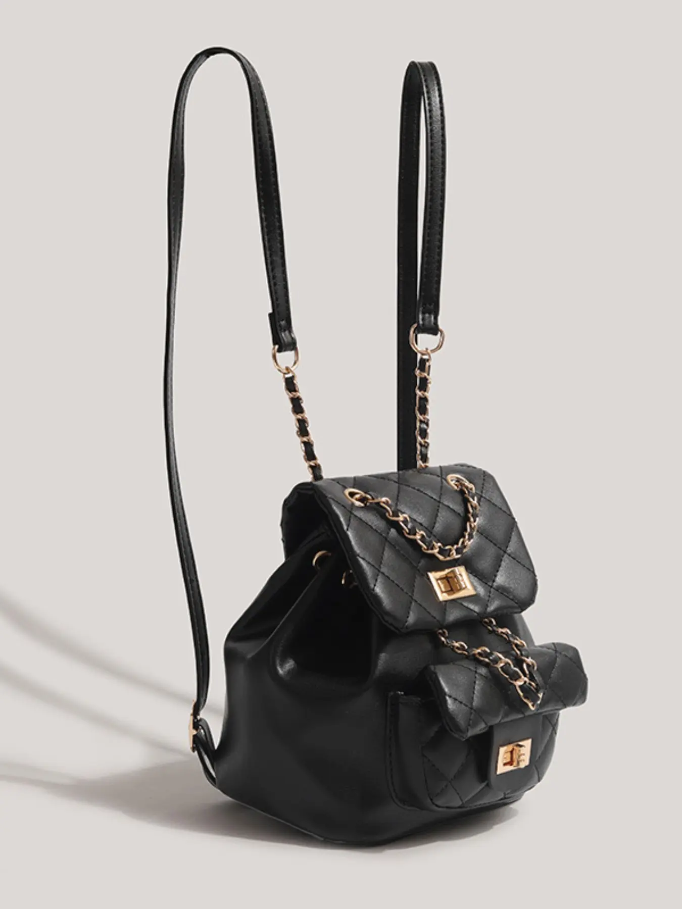 Mini Charming Rhombus Bag, Fashionable Versatile Backpack for Women, Large Capacity Commuter Bookbag, Ideal for Teens and College Students, Trendy Backpack