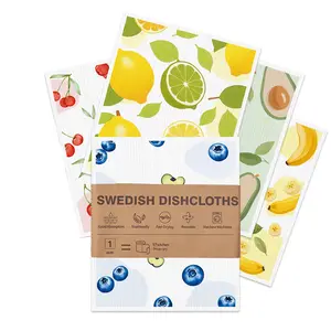 Dishcloths for Kitchen, 5 Pack, Reusable Paper Towels Washable,Super Absorbent, Fast Dry Cleaning Cloths,Non-Scratch, No Odor, Biodegradable Cleaning Cloths.
