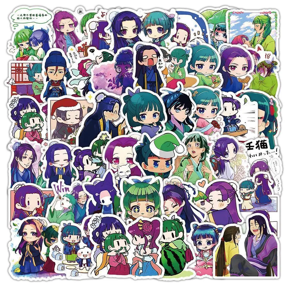 53pcs Maomao Apothecary Diaries Jinshi Anime Stickers, Cute Novelty Toys for Kids, Decorative Decals for Laptop & Phone