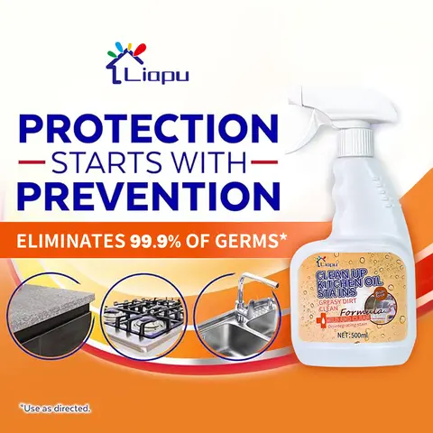 【Liapu】All Purpose Kitchen Heavy Oil Cleaning Agent - Antibacterial Spray for Countertops, Ovens, and Appliances