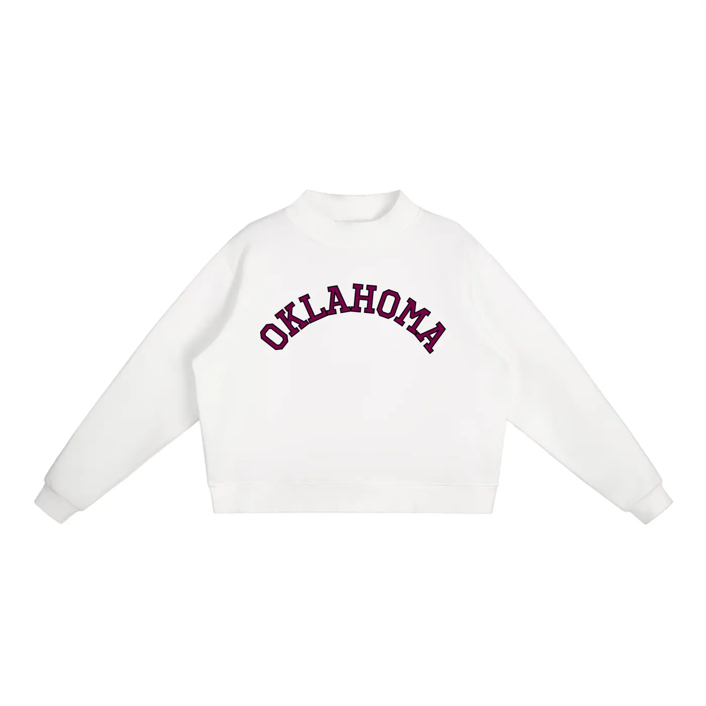 Oklahoma Fleece Mock-Neck Crew Sweatshirt