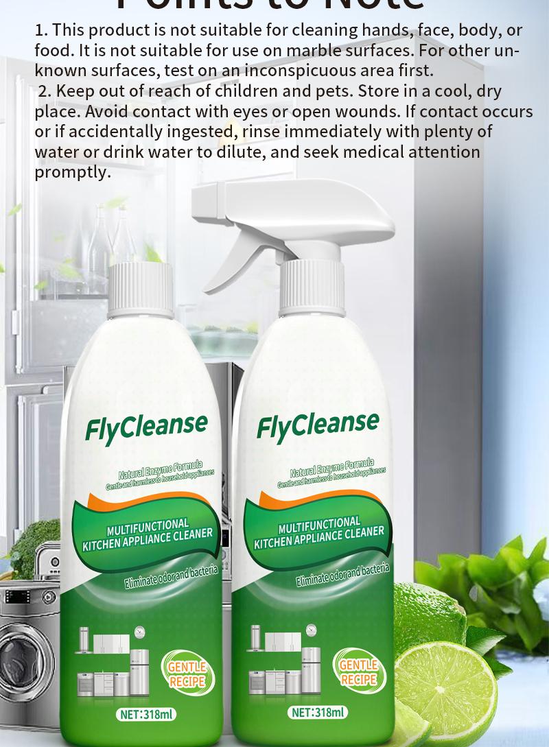 Fly Cleanse Natural Enzyme FormulaGentle and harmless tohousehold appliances, Floor Cleaner Cleaning Solution, Easy Cleaning, household items, toilet bowl cleaners 318ml