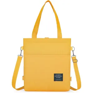 Multifunctional messenger bag, large capacity canvas backpack, simple multifunctional tote bag, shoulder bag with zipper, spacious and fashionable tote bag, women's canvas shopping bag, shoulder bag with zipper, canvas messenger bag