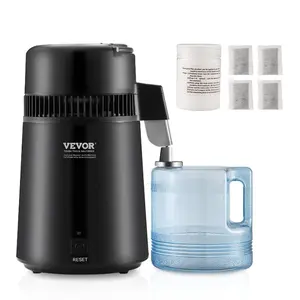 VEVOR Pure Water Distiller 750W, Purifier Filter Fully Upgraded with Handle 1.1 Gal/4L, BPA Free Container, Perfect for Home Use, WhiteVEVOR Super Brand Day