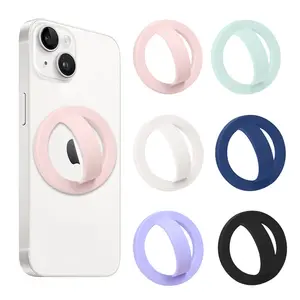 Liquid Silicone Smartphone Stand, Magnetic Ring Holder, Compatible with iPhone 17/16/15/14/13/12 Series Magsafe, Android Requires Magnet Circle