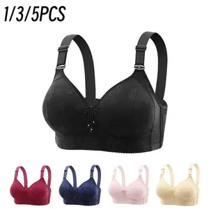 EssElegance 1/3/5PCS Wire-free bra, push-up, Adjustable Support Straps Daily Comfort Women's Lingerie & Underwear For mother