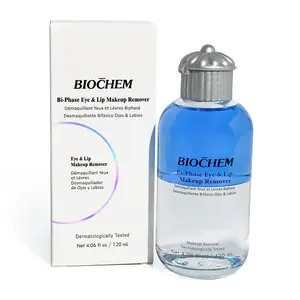 BIOCHEM Bi-Phase Eye & Lip Makeup Remover - Infused with Natural Aloe Vera & Floral Extracts for Soothing, Nourishing Skincare Flower Cleansing