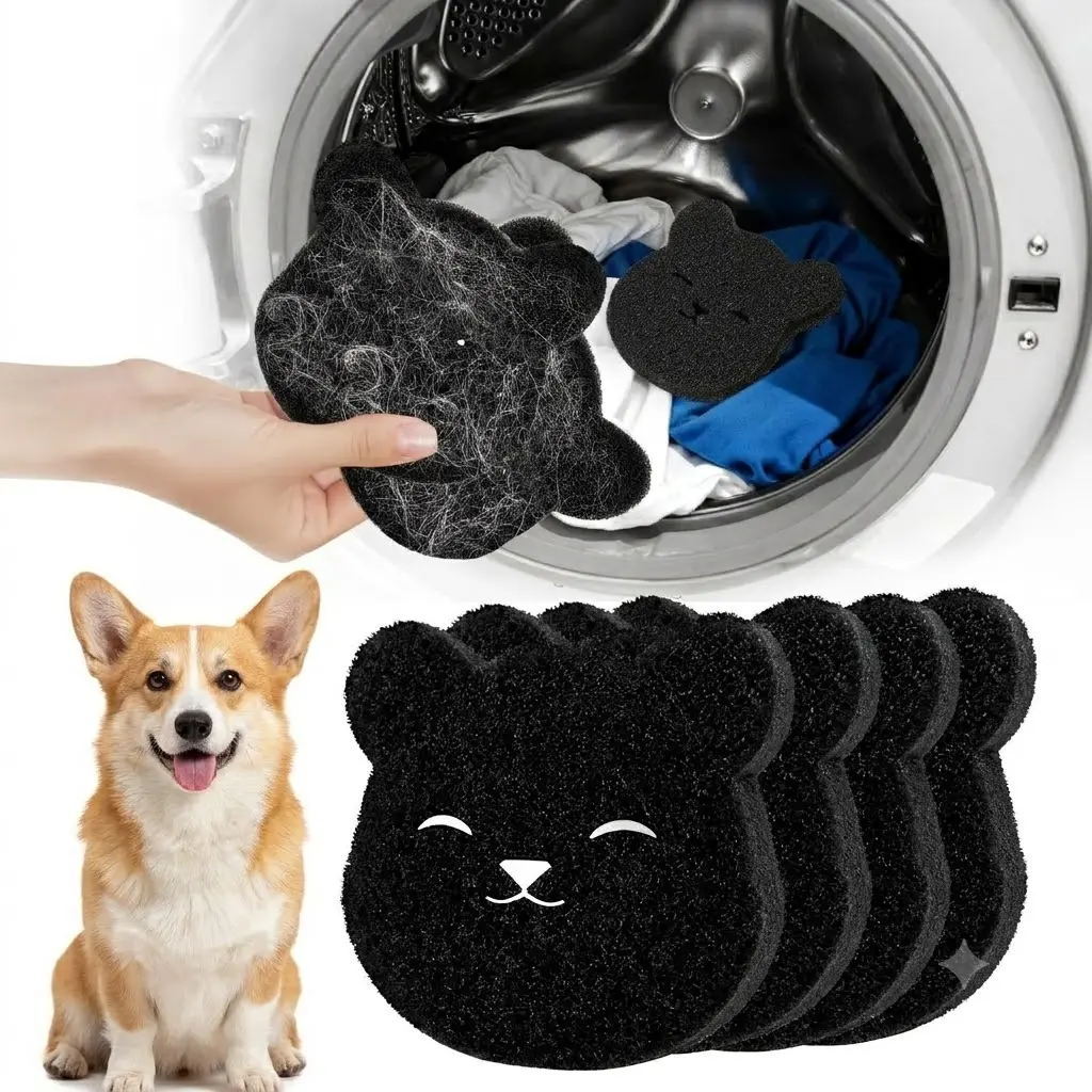 Washing Machine Hair Remover, 2/4/8/12/20pcs Reusable Pet Hair Catchers, Laundry Balls, Removes Pet Fur, Hair and Lint from Clothes & Laundry, Laundry Products, Laundry Accessories, Home Goods