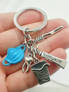 Creative Dental Doctor Keychain, Cute Health Science Pendant, Portable Dental Accessory, Gift for Health Enthusiasts, Birthday Present, Keychain For Bags, Keychain Included
