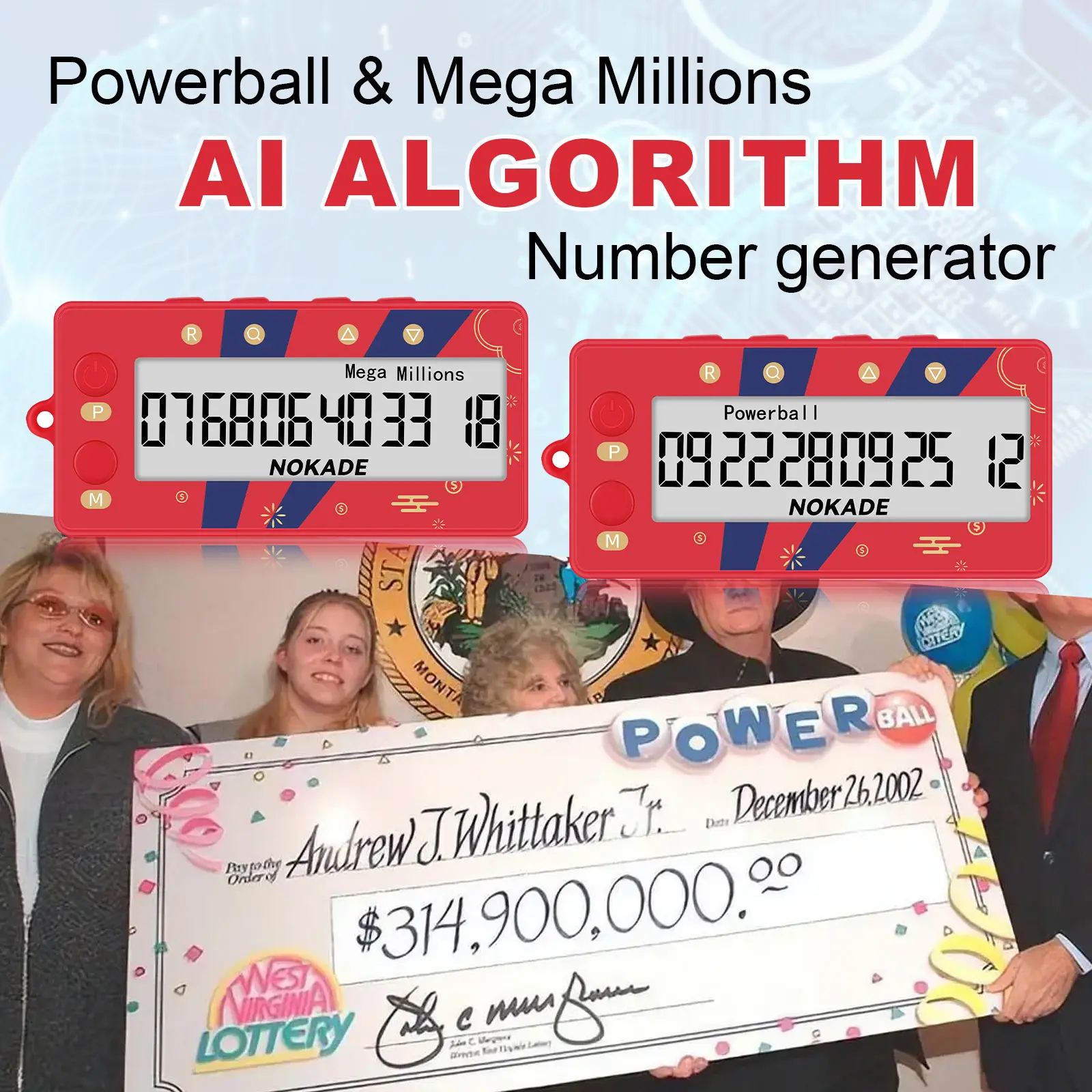 AI Lottery Machine,nokade Lottery Number Picker,  Number Selector, Intelligent Lottery Assistant, Quick Pick to Lottery Number