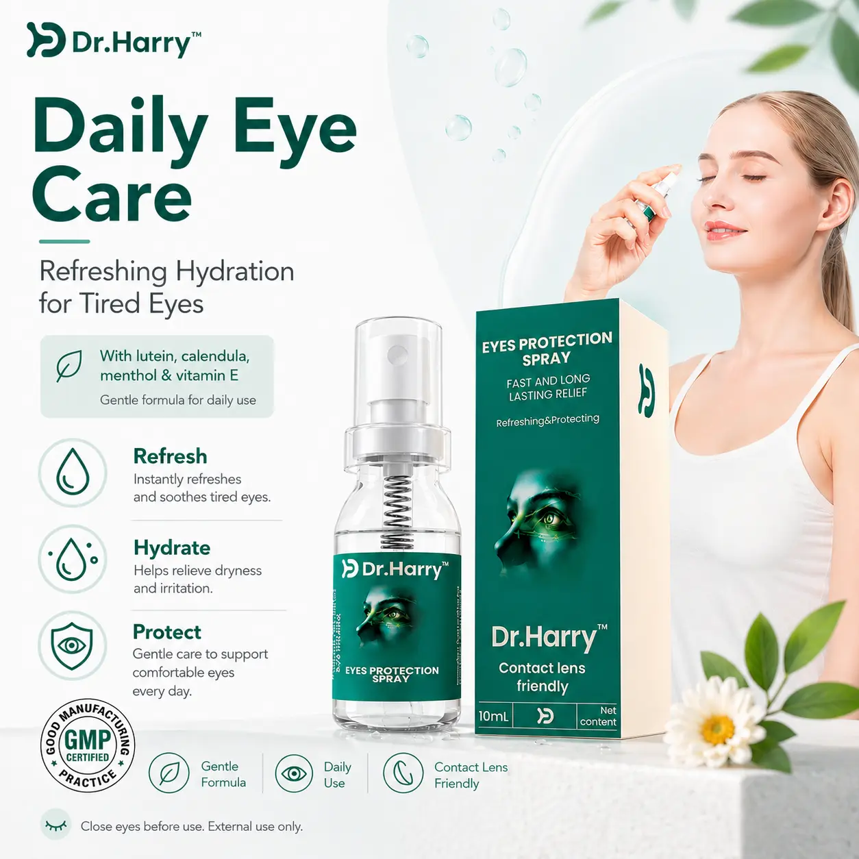 DR.HARRY 04 Lutein Eye Spray with Calendula, Lutein & Vitamin E #Summervibes DR.HARRY 04 Lutein Eye Spray with Calendula, Lutein & Vitamin E #Summervibes