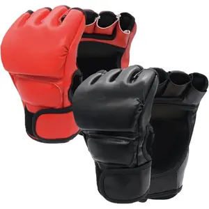 broward boxing glove 2 Pairs Boxing Gloves Kickboxing Gloves for Men Women Beginner Shockproof Leather Sparring Training Gloves Set MMA Gloves
