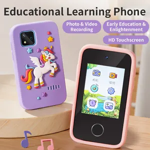 Kids Digital Camera with Touch Screen - HD Photo & Video Toy Camera, Colorful Learning Games, Music Player, Lock Function, Card & Batteries Included, Educational Pretend Play Toy for 3-6 Year Old Toddlers