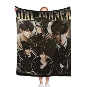 Love And Deepspace Caleb Vintage 90s Gamer Blanket Flannel  Winter  Portable Soft Throw Blankets for Home Outdoor Bedspread