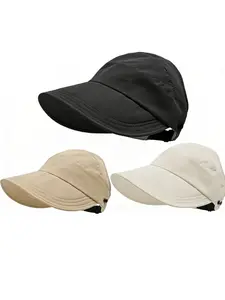 Adjustable Brim Sun Hat, Fits All Head Sizes, Comfortable Multi-Purpose Polyester Fiber, Sporty Cap, Outdoor Sports Hat, Multicolor Hats, Adjustable Size