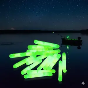 Night Fishing Float Set 5-Pack, High-Vis Glow Bobbers, 30m Visible Mini Glow Sticks, Tangle-Free Portable Night Fishing Gear, Professional Fishing Light Accessories, Glow Float Anti-Tangle Design
