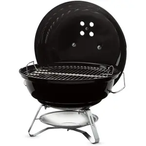 Charcoal Grill, 18‑Inch, Black – Lightweight Portable Kettle BBQ Grill with Lid Lock for Camping, Tailgating & Outdoor Cooking
