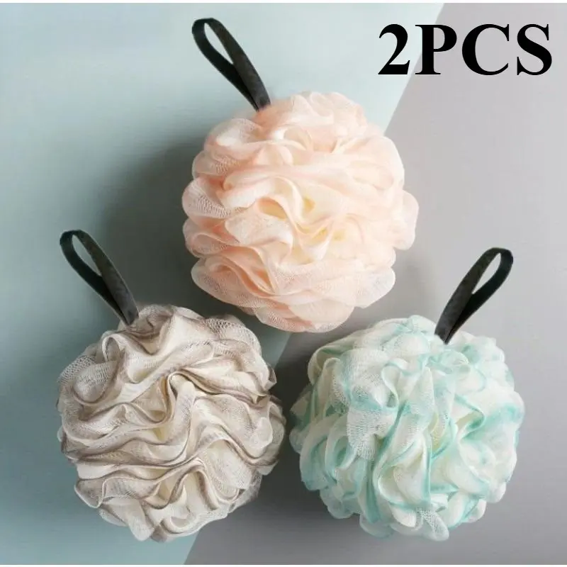 2PCS High end bath ball large new style bath flower soft durable cute girl bath ball bath massage back bath ball Exfoliating Bath Tool Bathroom Accessory Bath Accessories