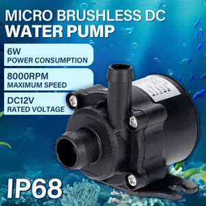 Mini Brushless DC12V 350L/h Motor Submersible Water Pump For Cooling System Fountain Pump DC ZYW520