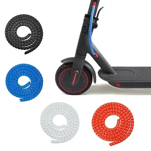Protection Spiral Cable Wrap for Scooter Parts, Spiral Design, Conceals Scooter Brake Lines, Durable Wire Protection Sleeve, Easy Installation, 1-Meter Long Spring Coil Cable Organizer Accessory
