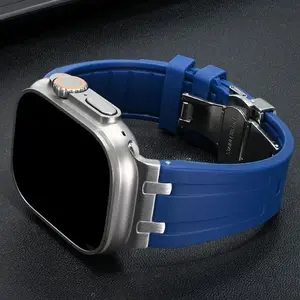 Sports Silicone Band for Apple Watch (Band Only), Smartwatch Strap, Soft Loop Band for iWatch 9 8 7 6 5 Se 45mm 44mm, Wearable Accessories for Men
