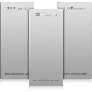 3 count  Sharpening Stone   Sharpener Plate Honing Whetstone for Kitchen Sharpening Dull, Blunt or Tired Edges (1000/2000/ 3000 Grit)