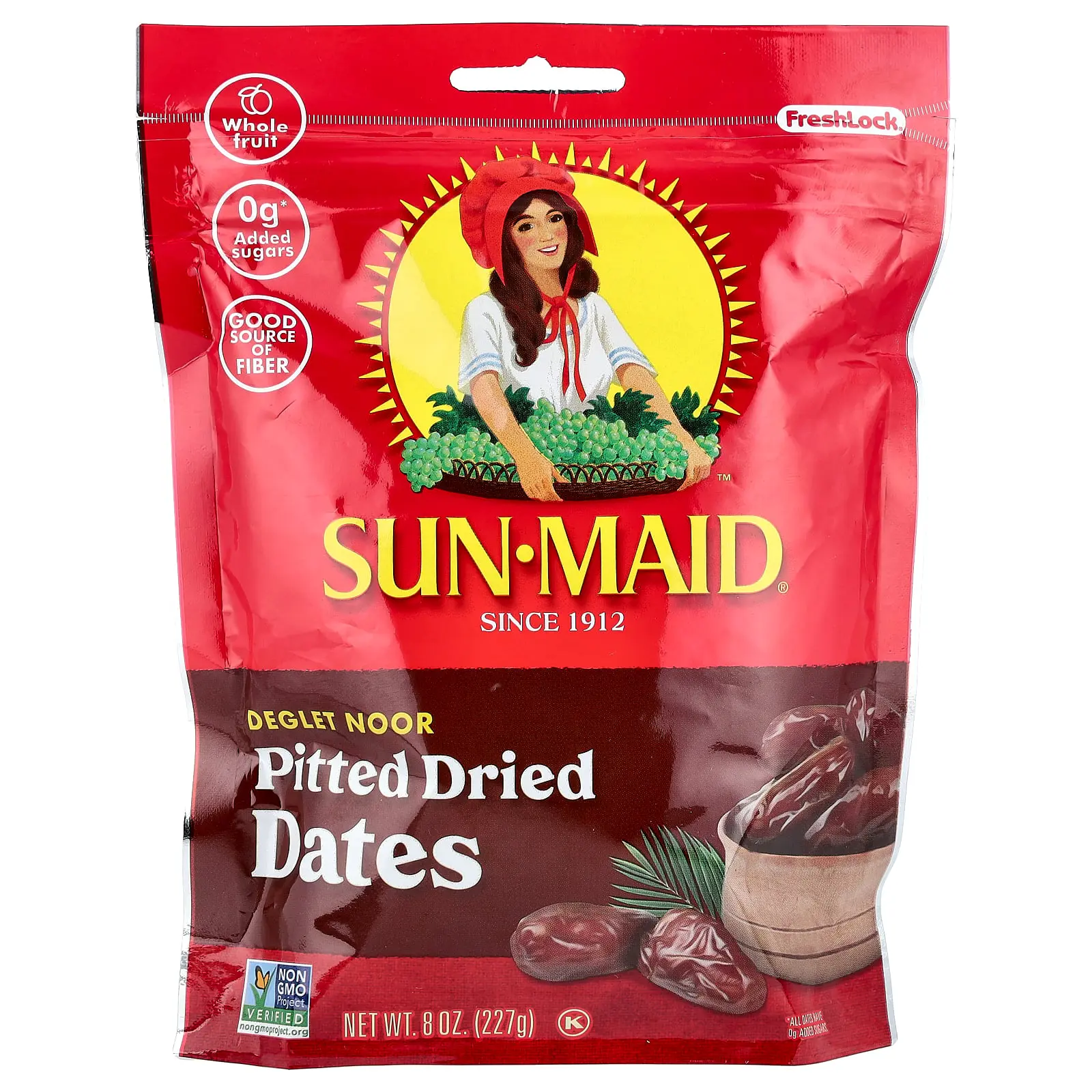 Sun-Maid Deglet Noor Pitted Dried Dates, 8 oz (227 g)