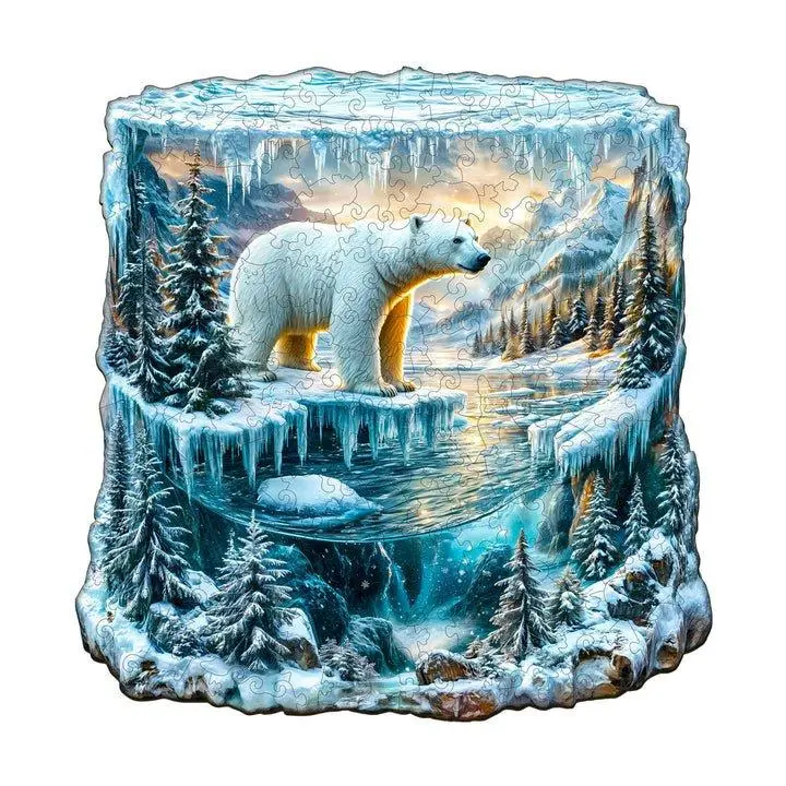 Frozen polar bears-1 Wooden Jigsaw Puzzle, Jigsaw Wooden Jigsaws, Puzzle Wooden Jigsaws