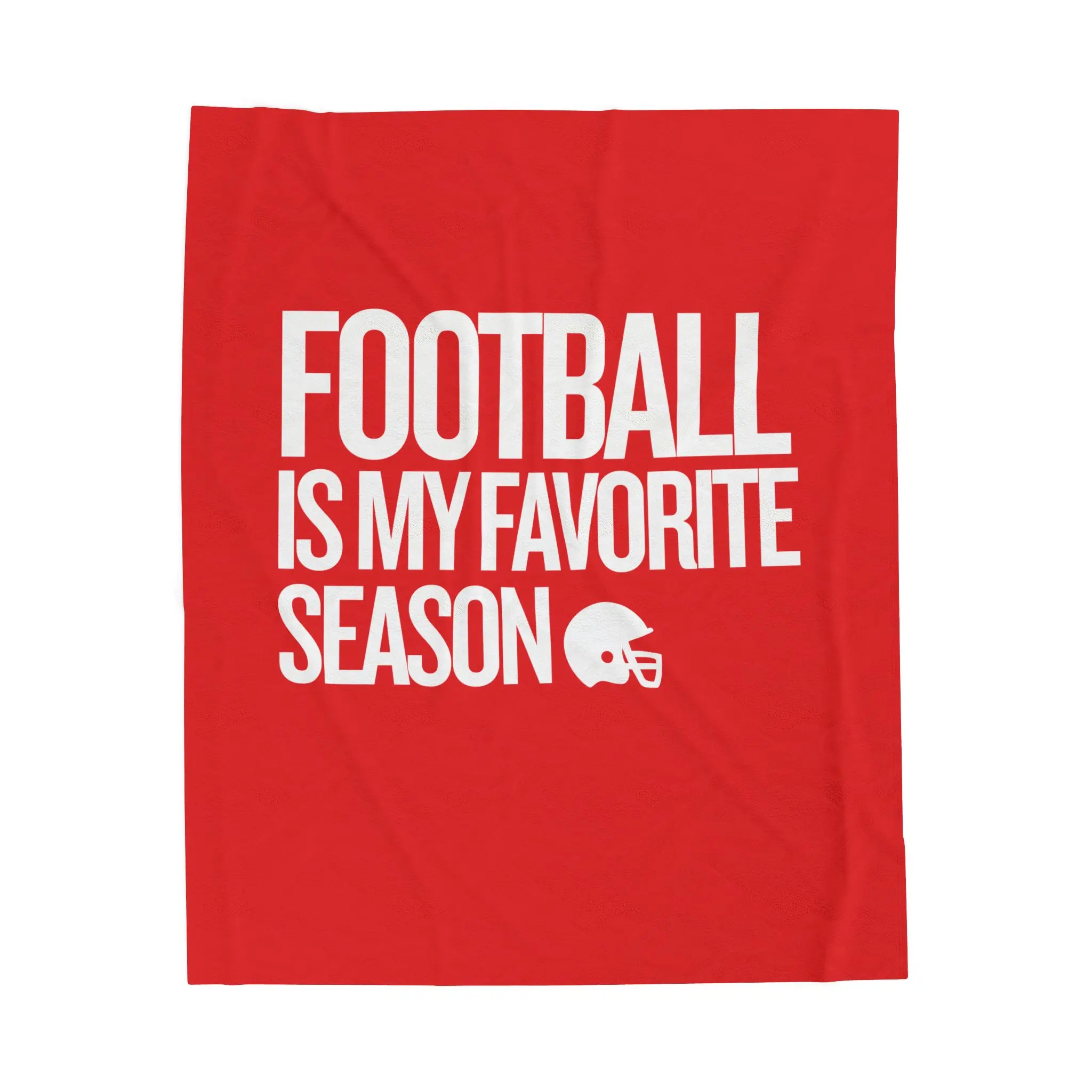Velveteen Plush Blanket - Custom Text, Soccer-Themed Blanket for Football Enthusiasts (Football is My Favorite Season Design), Custom Text Blankets, Football Blankets