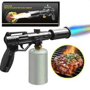 Powerful Kitchen Propane L8010, Sous Vide, Campfire Starter, Wood Burner for Searing Steak, BBQ, Welding(Black, Grey) Propane Tank Not Included adjustable torch