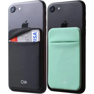 Smartphone Wallet Card Holder with Strong Adhesive - Black and Mint