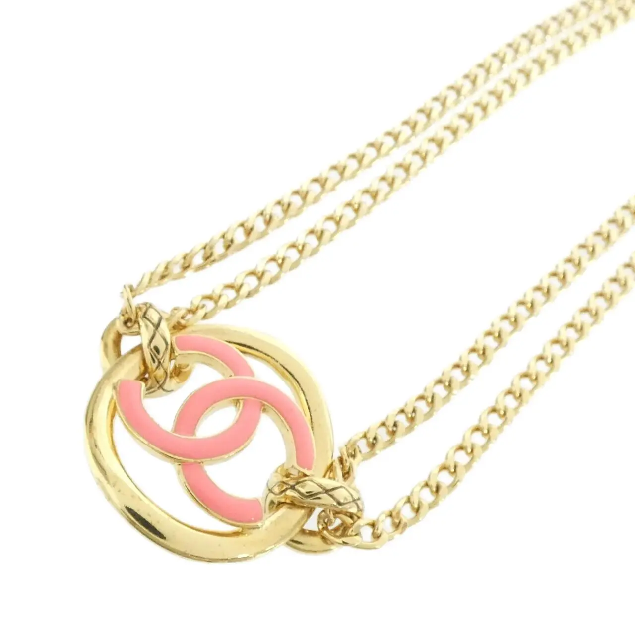 Pre-owned CHANEL Stainless Small Leather Goods AB8355 Necklace