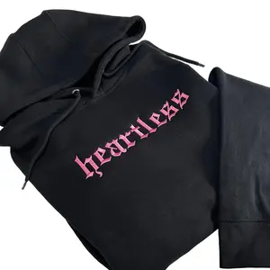 Hoodie - PINK Heartless Embroidery