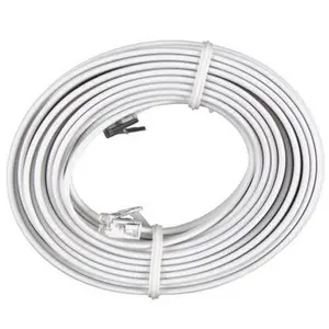 Bistras 100 Feet White Telephone Extension Cord Cable Line Wire